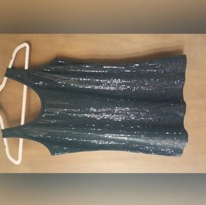 Black sequined tank